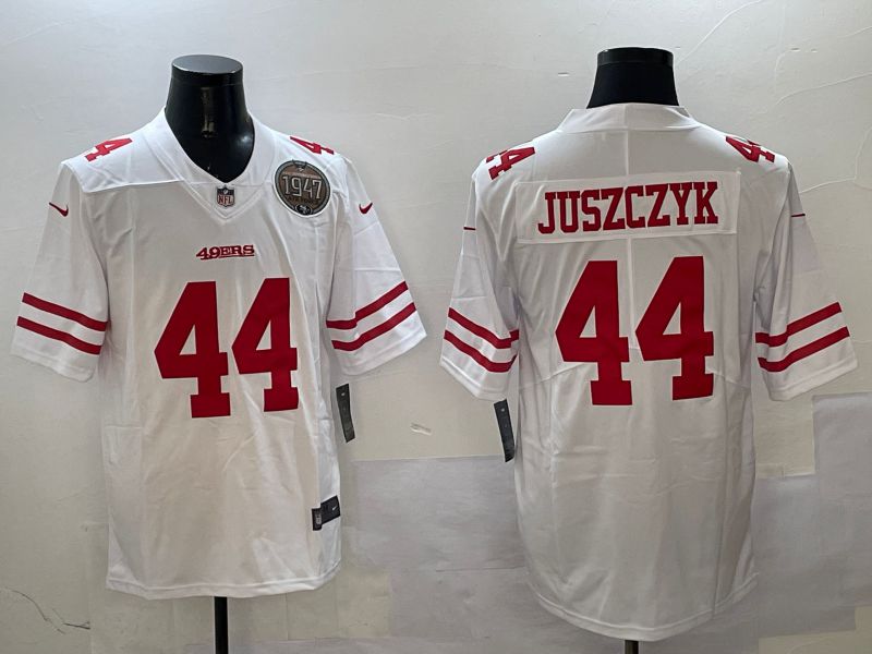 Men San Francisco 49ers #44 Juszczyk White Second generation 2025 Nike Limited NFL Jersey style 2->cincinnati reds->MLB Jersey
